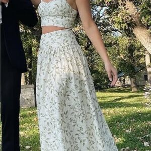 Reformation Floral Matching Linen Set